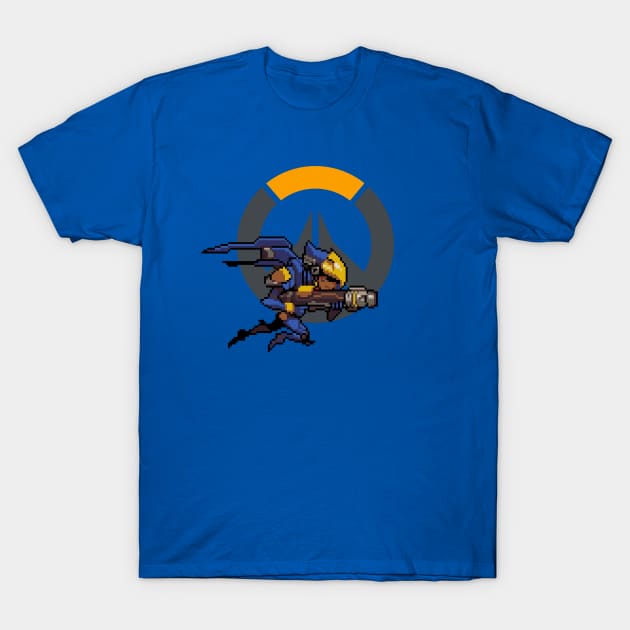 Overwatch - 16-Bit Pharah W/ Logo T-Shirt by wyckedguitarist